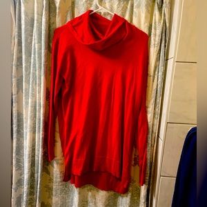 NWT New Directions red sweater with cowl neck size M